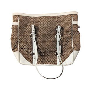 Coach Large Jacquard Brown Signature Tote. Excellent condition!